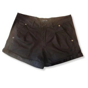 U2B Mid-Rise Black Cotton Shorts Size Small